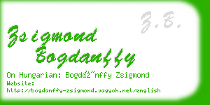 zsigmond bogdanffy business card